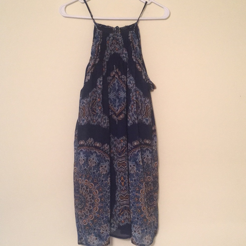 Blue with decor dress